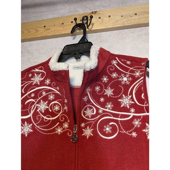 Croft & Barrow soft fleece full zip vest petite large - Picture 2 of 5